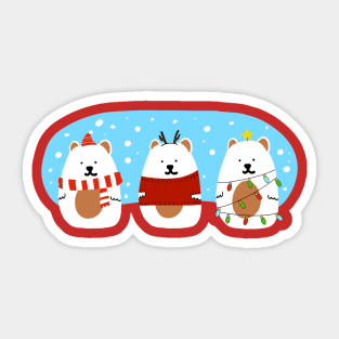 polar bear Christmas concept  for celebrity  time digital paint. Sticker